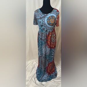 Vishow Floor Length Comfortable Multicolor Maxi Dress